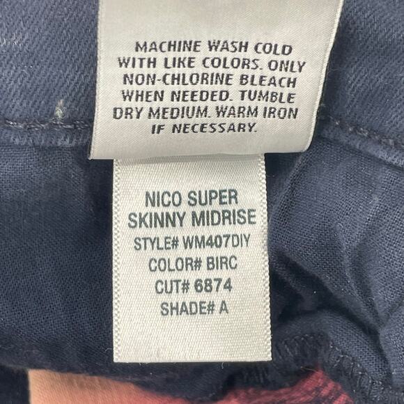 Hudson Women's Nico Super Skinny Midrise Jeans, Sz. 32 Artsy Cosmo Tie Dye Edgy - Picture 5 of 16